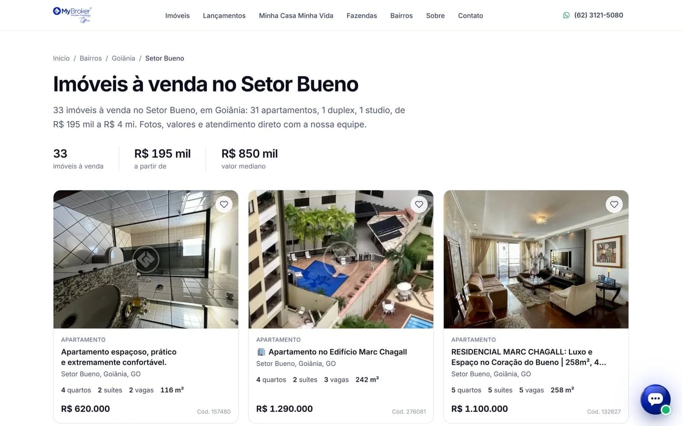 My Broker Office — Setor Bueno neighborhood property page
